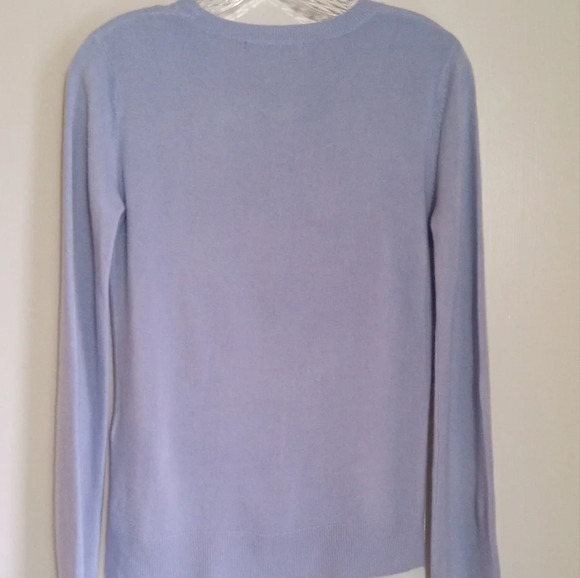 M&S Collection Cornflower blue Cashmillon side split crew jumper women's size 8 - Picture 8 of 9
